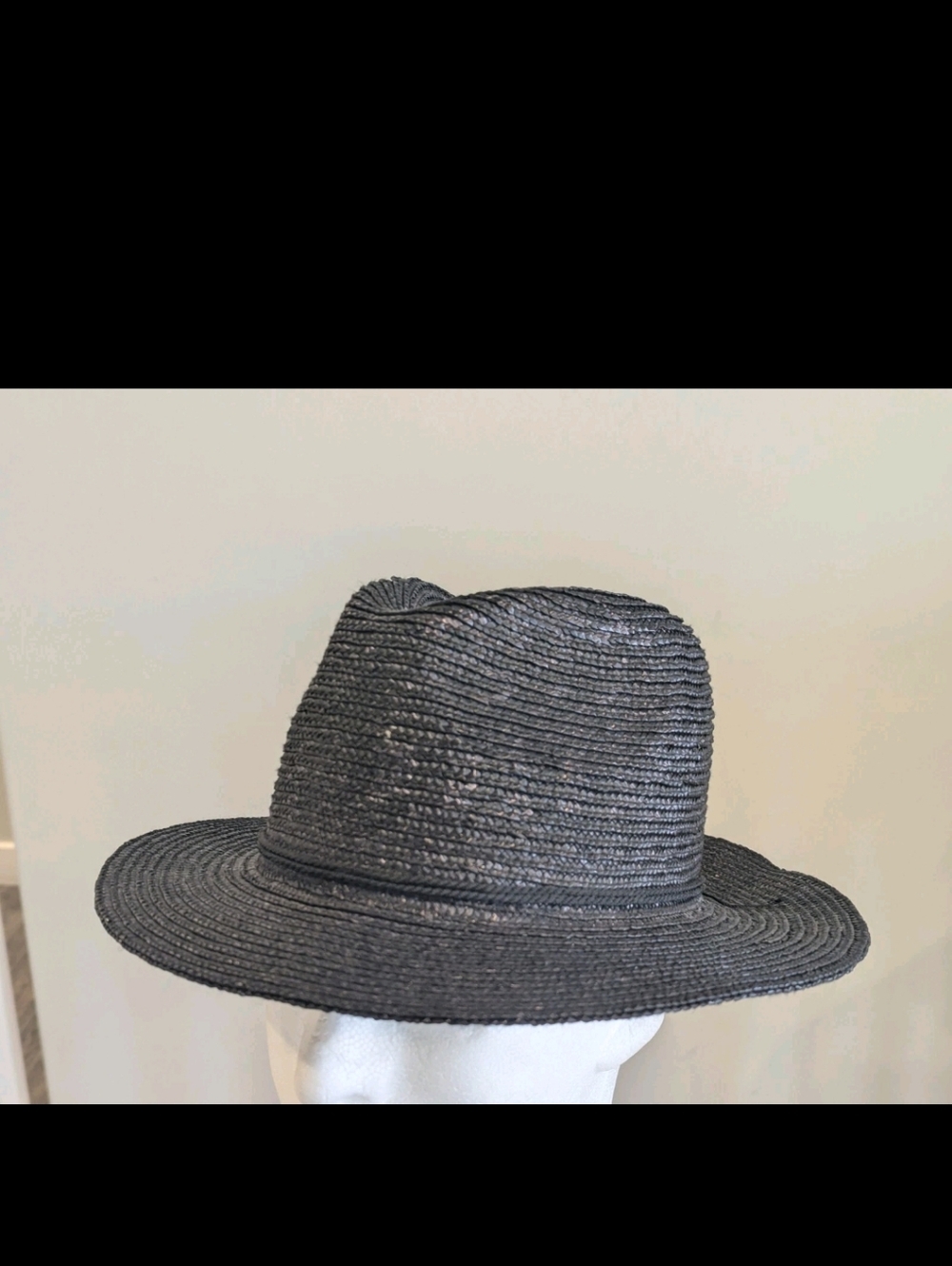 Brixton Straw Sun Hat Wide Brim Black Small (7)